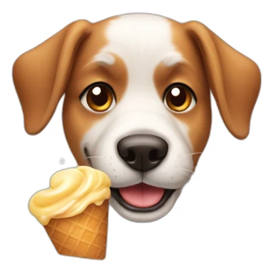 dog whit a glace sticker