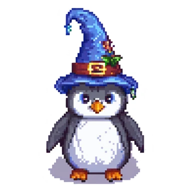 penguin wizard sticker