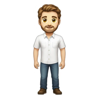 developer glass brown hair european white shirt sticker