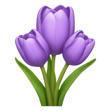 light purple tulip bouquet sticker