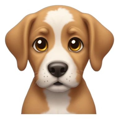 Puppy wuth puppy eyes and heart in paws sticker