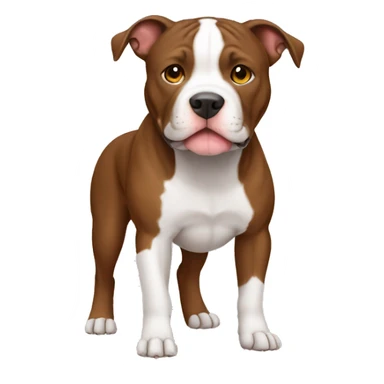 Pitbull marrón con blanco  sticker