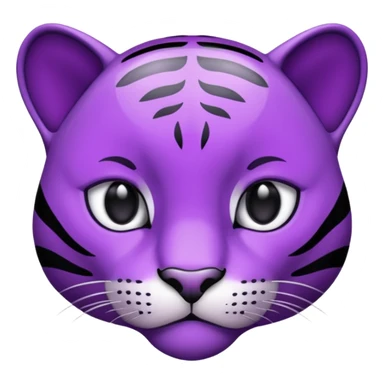 Purple Panther face tileted to the slight right sticker