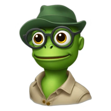 pepe the from nerdy developer sticker
