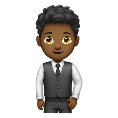 kid negotiating at business sticker