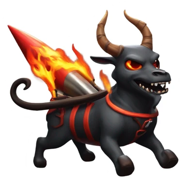 Satan’s scary rocket sleigh flying to town  sticker