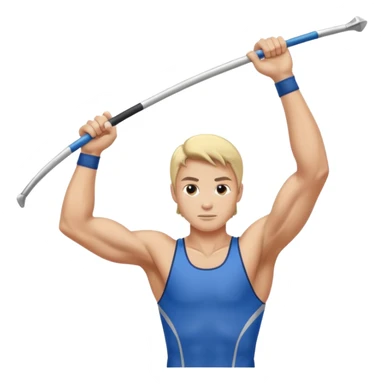 Pole vaulter from 👩🏻‍🦯 sticker