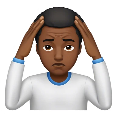 Black man headache sticker