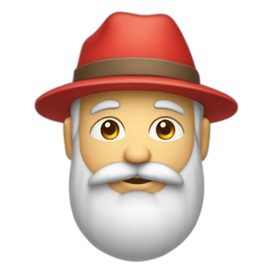 Kabouter met rode punt muts en witte baard sticker