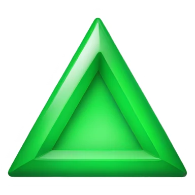 green triangle with the tip of the triangle pointing down sticker