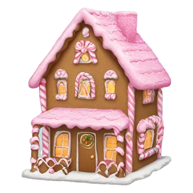 Gingerbread house pink sticker