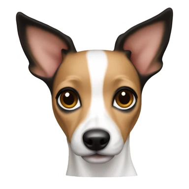 Toy fox terrier White body black head sticker