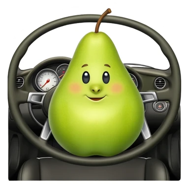 pear in a porshce sticker