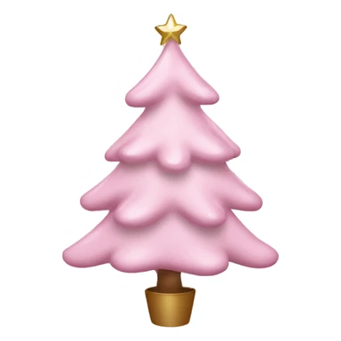 Light pink christmas tree with ornaments sticker