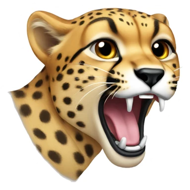 Cheetah roaring  sticker