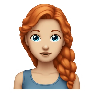 white-girl-red-hair-blue-eyes-pointing-to-temple-to-her-right sticker