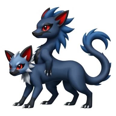 Zorua-Absol-Salandit-fusion (full body) sticker