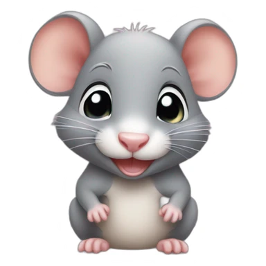 Baby rat smile  sticker