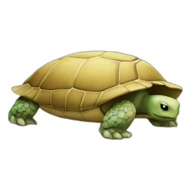 Voiture roule sur tortue qi vole sticker