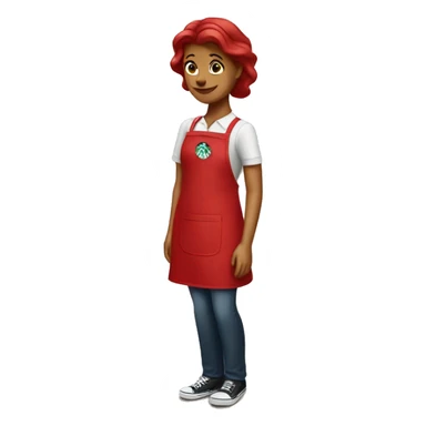 Red starbucks apron sticker
