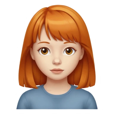 ginger girl with boobs and bangs sticker
