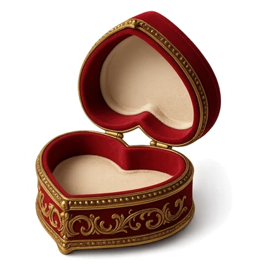 romantic heart-shaped jewelry box sticker