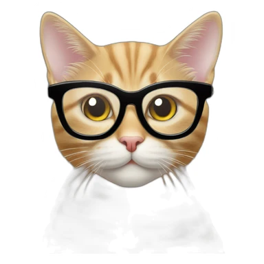 cat wearing glasses on frame's front write Smoodh over first glass and write Don above second glass sticker