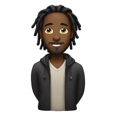 black guy with dreads sticker