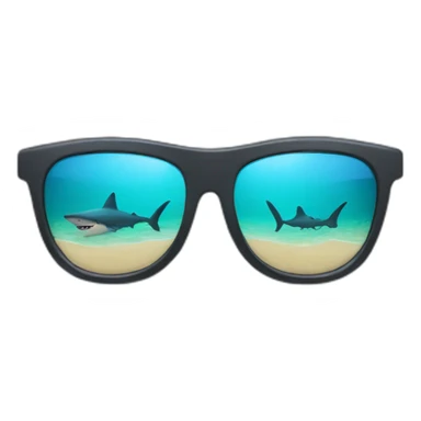 Shark sunglass sticker