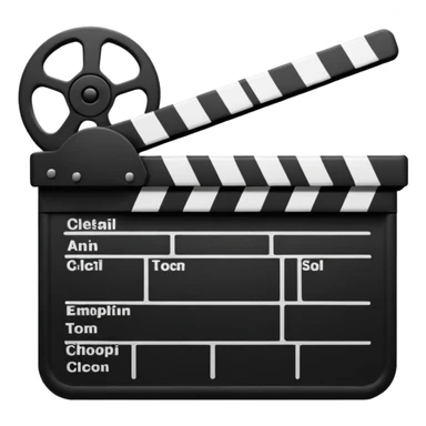 film clap black and white sticker