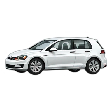 white volkswagen golf sticker