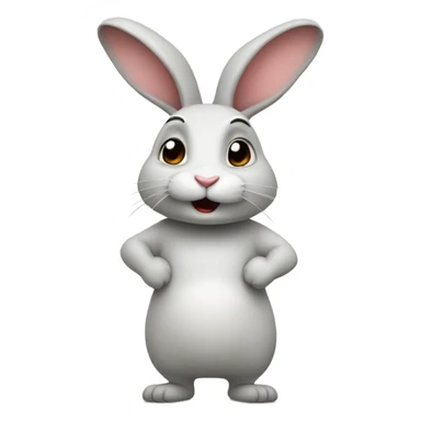 rabbit stand two legs sticker