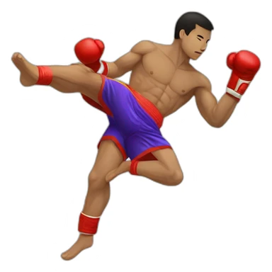 muay thai kick sticker