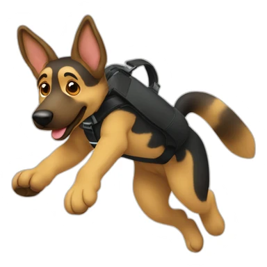 alsatian：diving sticker