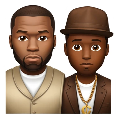 50 cent  and p diddy sticker