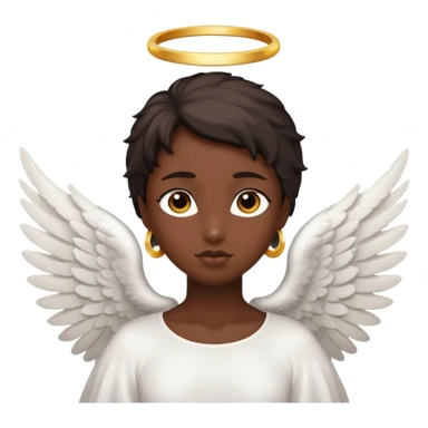 dark skin angel sticker