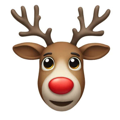 A red nose reindeer sticker