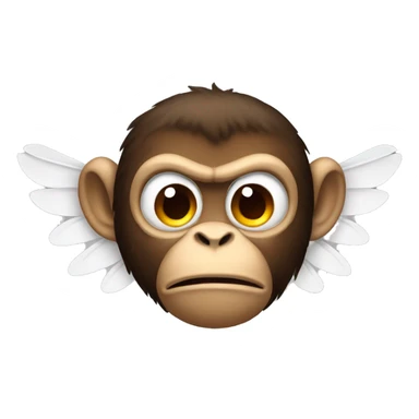 angry monkey with wings sticker
