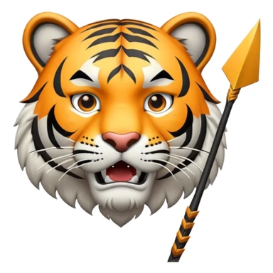 tiger face Stonks meme with arrow going up for Twitch emote sticker
