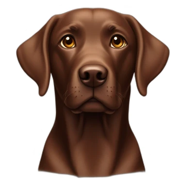 Labrador Retriver chocolate color sticker
