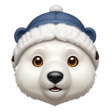 polar bar with beanie hat sticker