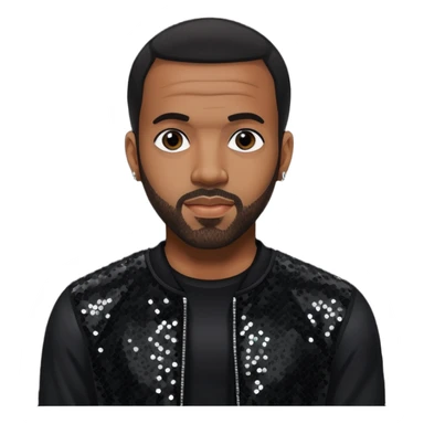 Craig David with black sequin outfit sticker