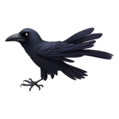 A raven with funny face his expression is "HUH" looks very discomfort and don't know what's happening sticker