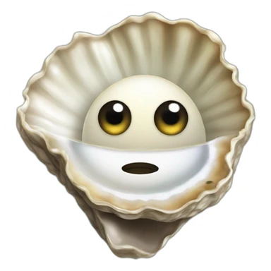 oyster with eye as pearl sticker