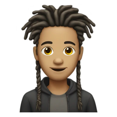 light-skin man with dreadlocks sticker