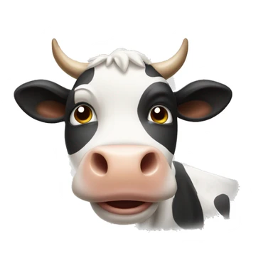 Cow winking with a smirk  sticker