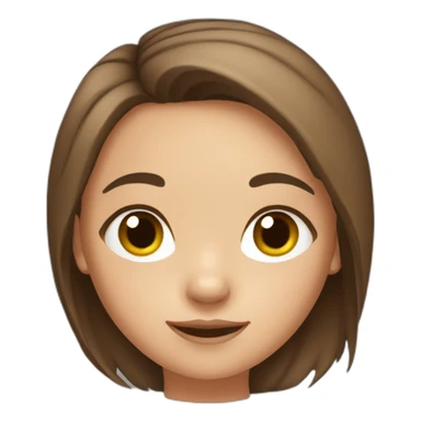 Girl with brown hair and petit brabancon sticker