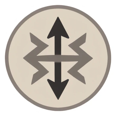 circle shape by 2 arrows sticker