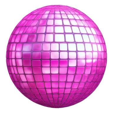 Pink disco ball sticker