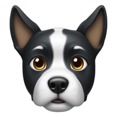 black-dog-with-white-chest-wearing-a-princess-crown sticker